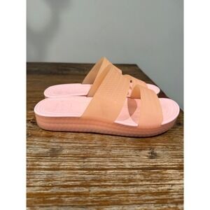 Reef Water Vista Slide Sandals Womens 8 Peach Pink Double Strap Beach Pool Shoes